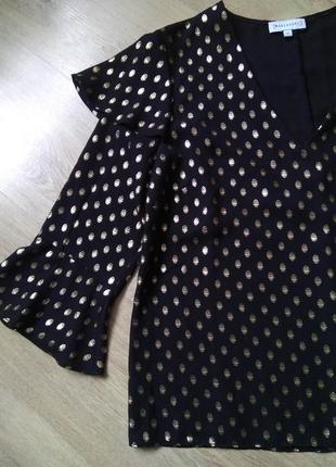 Ошатна блуза з u-подібним вирізом/ блузка з воланами крильцями4 фото