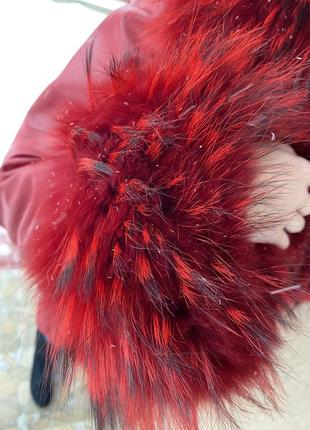 Курточка кожаная зимняя с натуральным мехом4 фото