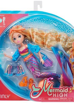 Русалочка финли mermaid high, finly deluxe mermaid doll & accessories