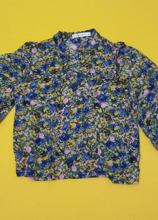 Блузка з квітковим принтом2 фото