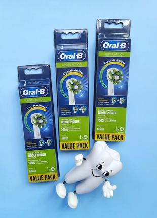 Oral-b/braun crossaction! змінні насадки! набір 4шт! оралб кросс!1 фото