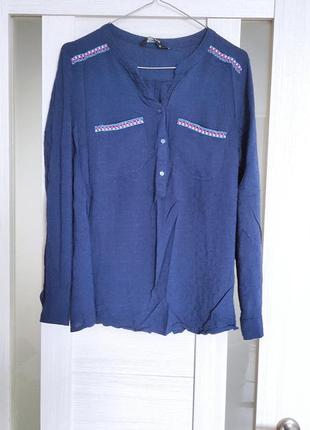 Фирменная синяя рубашка, сорочка, оригинал.1 фото