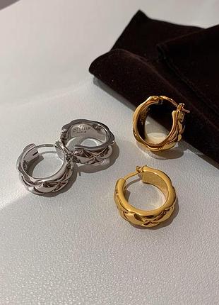 Серьги в стиле celine 2