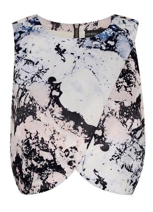 Топ майка topshop kendall kyie білий мармур