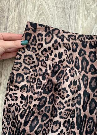 Леопардова  юбка спідниця s- розмір . леопардовий принт4 фото