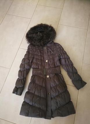 Пальто с натуральным мехом.1 фото
