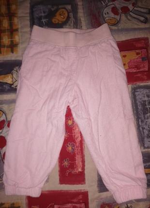 Бледно розовые штаны штанигки девочка вельвет1 фото