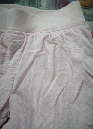 Бледно розовые штаны штанигки девочка вельвет2 фото