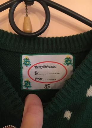 Новорічний різдвяний святковий светр светрик кофта кофтинка зимовий4 фото