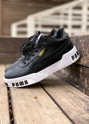 Жіночі кросівки puma cali black white fur зима / smb