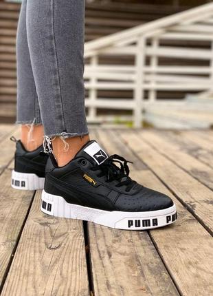 Жіночі кросівки puma cali black white fur зима / smb2 фото