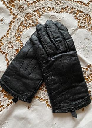 Перчатки рукавички з утепленням теплі з натуральної шкіри