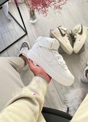 Чоловічі кросівки nike air force mid winter white зима / smb