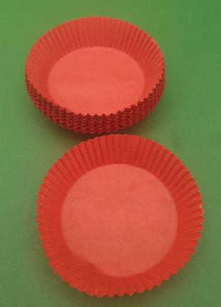 Тартолітка для кексів а9 "кругла червона" d71 h22 (100 шт.) (1 уп.)