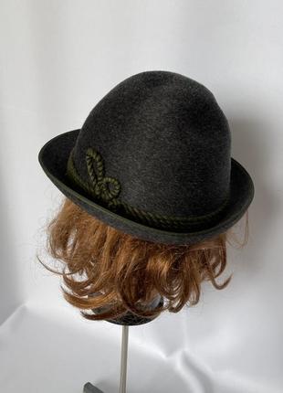 Ottman reich серая баварская шляпа с зелёным шнурком шесть7 фото