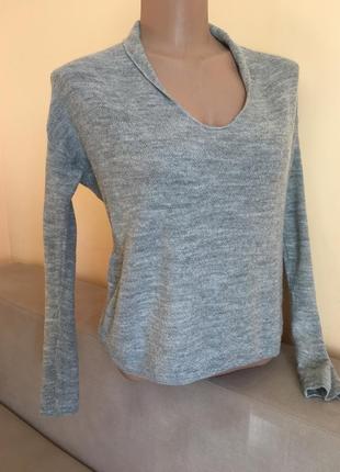 Сіра кофта свитер свишот тонкий светр zara