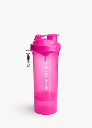 Шейкер smart shake slim 500 мл, pink neon