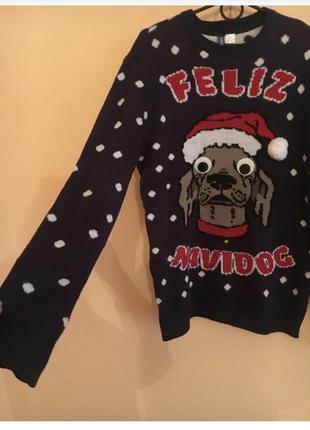 Батал великий розмір новорічний святковий різдвяний светр светрик кофта кофтинка2 фото