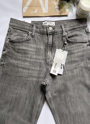 Сірі джинси slim cropped zara3 фото