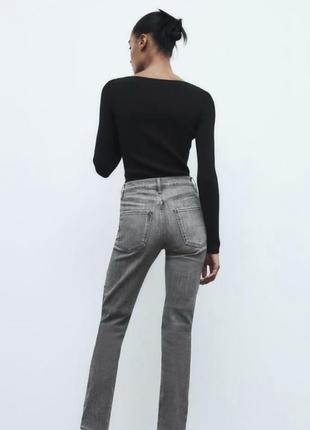 Сірі джинси slim cropped zara7 фото