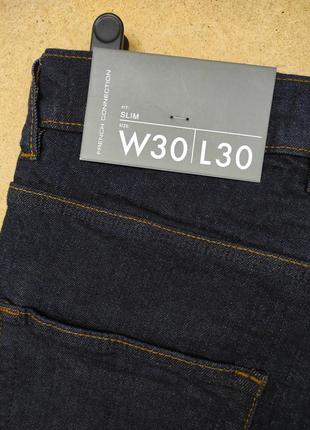 Брендовые узкие стрейтчевые джинсы french connection men slim w 30/ l 30