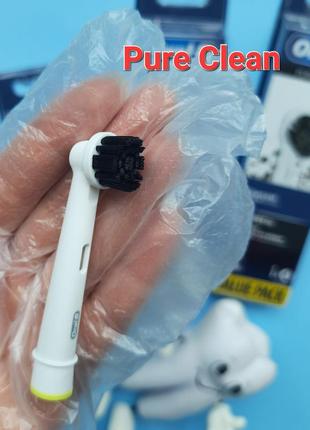 Oral-b/braun pure clean! угольные! набор 4шт! сменные насадки!7 фото