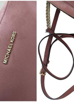 Сумка michael kors jet set saffiano crossbody bag3 фото