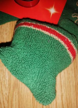 Махрові новорічні шкарпетки з формою для печива р. 27-304 фото