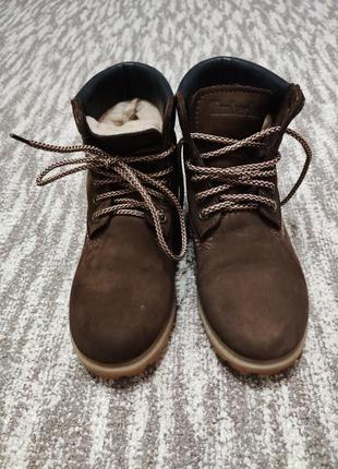 Зимние нубуковые ботинки timberland 36-37 размер4 фото