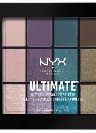 Палетка теней для век nyx cosmetics ultimate multi-finish shadow palette 07 smoke screen