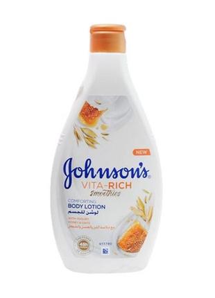 Доглядаючий лосьйон для тіла johnson's vita rich смузі, з йогуртом, вівсом та медом, 400 мл джонсонс