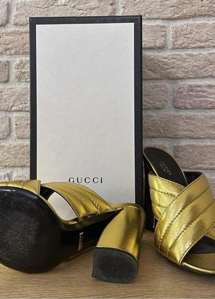 Золоті туфлі gucci4 фото