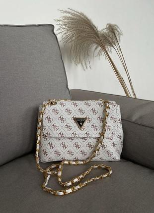 Женская вместительная   сумка с цепочкой guess🆕средняя сумка через плече7 фото