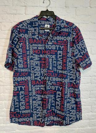 Фирменная хлопковая рубашка l