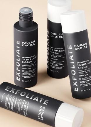 Тонік- екфоліант з саліциловою кислотою 2% paula choice skin perfecting 2% bha liquid exfoliant 119 ml