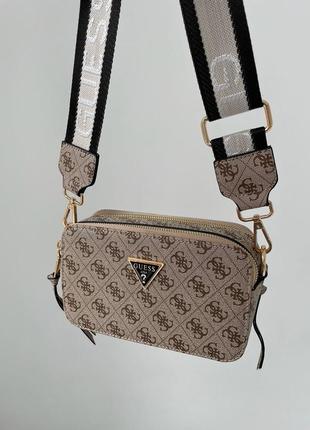 Жіноча золотиста сумка з ремнем через плече guess 🆕невеличка сумка кросс боди