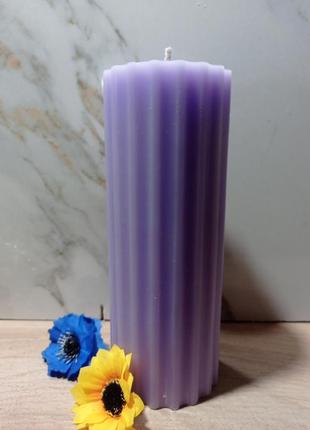 Свічки, ароматичні декоративні свічки, рифлена свічка4 фото