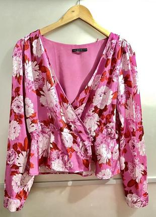 Guess блузка elizabeth рожевий regular fit оригінал6 фото