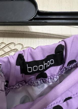 Лиловая мини юбка в горошек boohoo5 фото