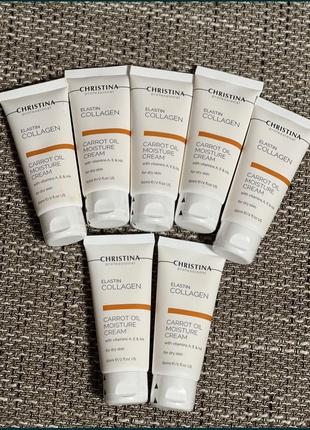 Увлажняющий крем для сухой кожи christina elastin collagen carrot cream with vitamins a, e&ha