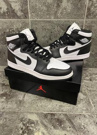 Мужские высокие кожаные кроссовки nike air jordan 1 #найк