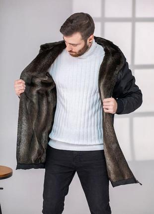 Новинка!!! куртка мужская удлинённая. на меху