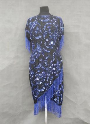 Шикарна міді сукня в пайетках uk129 фото