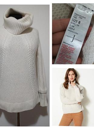 ,,фирменная белая водолазка в роскошные косы пушистая теплая
