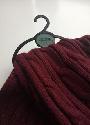 Стильный красивый теплый вязаный мужской шарф2 фото