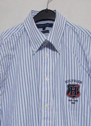 Рубашка белая в голубую полоску 'tommy hilfiger' 48-50р2 фото