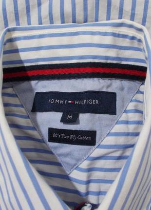 Рубашка белая в голубую полоску 'tommy hilfiger' 48-50р5 фото