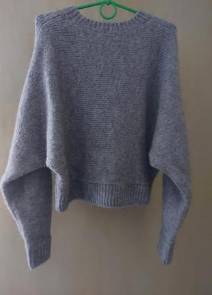 Джемпер в'язаний светр h&m світло-сірий меланжовий7 фото