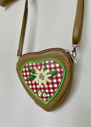 Сумочка баварская с эдельвейсом маленькая кошелёк сумка с ручкой на пояс на плечо