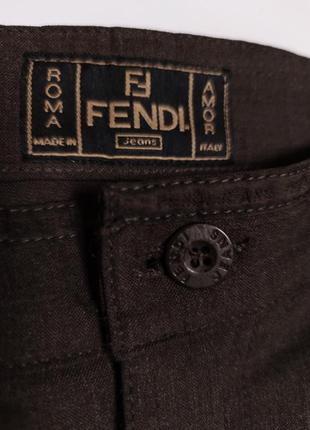 Шерстяные винтажные укороченные брюки fendi jeans roma aumor италия /6052/2 фото